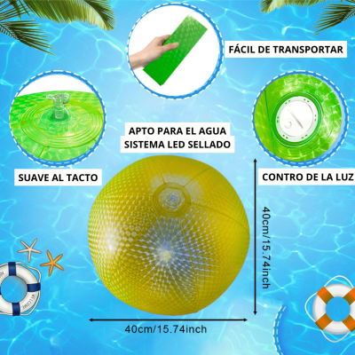 PELOTA INFLABLE LED