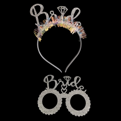 SET BRIDE - LENTE Y VINCHA NOVIA