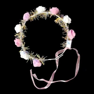 TIARA ATENAS ROSA Y BLANCO