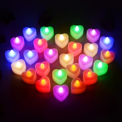VELAS CORAZON LED