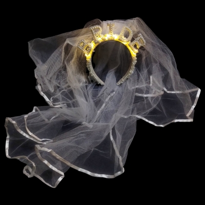 VINCHA BRIDE CON TUL LED