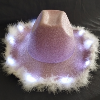 SOMBRERO COWBOY GIBRE PLUMA LED