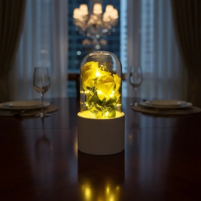 CENTRO DE MESA FLORES LED GIRATORIO