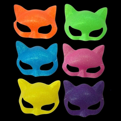 ANTIFAZ GATITO GLITTER FLUO