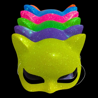 ANTIFAZ GATITO GLITTER FLUO