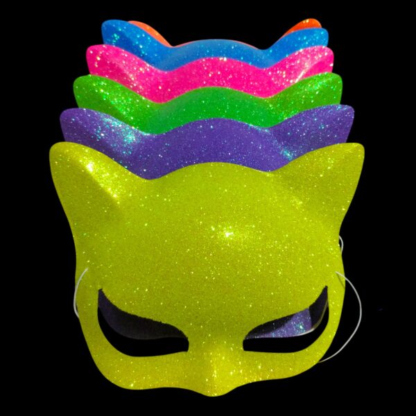 ANTIFAZ GATITO GLITTER FLUO